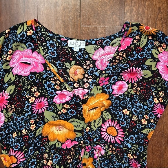 XIX Palms Sausalita Kimono Dress, White Lotus, Resort Wear, Floral, Size OS - Picture 9 of 16